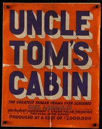 4a956 UNCLE TOM'S CABIN pressbook '27 Harriet Beecher Stowe, many great posters that don't exist!