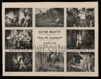 4a572 DARKEST AFRICA press sheet R49 Clyde Beatty is the King of Jungleland, Republic serial!