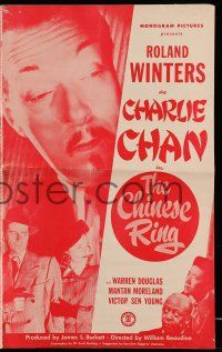4a551 CHINESE RING pressbook '48 great images of Roland Winters as Asian detective Charlie Chan!