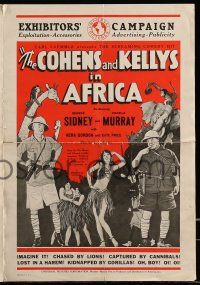 4a556 COHENS & THE KELLYS IN AFRICA pressbook '30 George Sidney