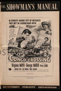 4a559 CONGO CROSSING pressbook '56 Peter Lorre, Virginia Mayo & George Nader in Africa!
