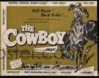 4a563 COWBOY pressbook '54 William Conrad narrates documentary about hell-raisin' cowboys!