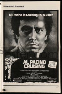 4a565 CRUISING pressbook '80 William Friedkin, undercover cop Al Pacino pretends to be gay!