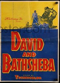 4a574 DAVID & BATHSHEBA pressbook '51 Biblical Gregory Peck & Susan Hayward, mighty as Goliath!