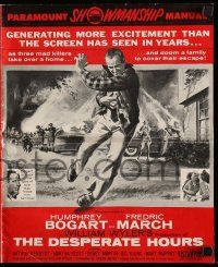 4a581 DESPERATE HOURS pressbook '55 Humphrey Bogart, Fredric March, William Wyler