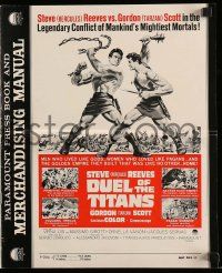 4a595 DUEL OF THE TITANS pressbook '63 Corbucci, Steve Hercules Reeves vs Gordon Tarzan Scott!