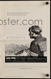 4a600 EASY RIDER pressbook '69 Peter Fonda, Jack Nicholson, biker classic directed by Dennis Hopper!