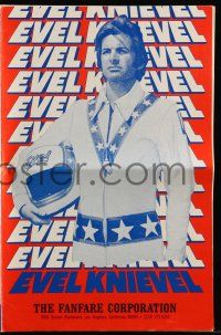 4a605 EVEL KNIEVEL pressbook '71 great images of George Hamilton as THE daredevil!