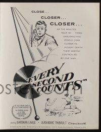 4a607 EVERY SECOND COUNTS pressbook '57 three unsuspecting people come closer to violent death!