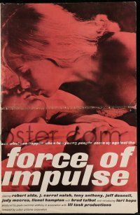 4a632 FORCE OF IMPULSE pressbook '61 see what happens when Alda & Jody McCrea are against it!