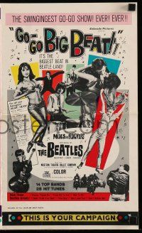 4a653 GO-GO BIGBEAT pressbook '65 The Beatles and other rockers, the swingingest go-go show ever!