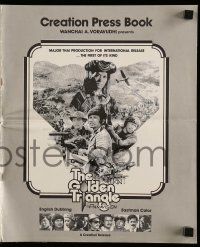4a655 GOLDEN TRIANGLE pressbook '80 Jin san jiao, major Thai production, the first of its kind!