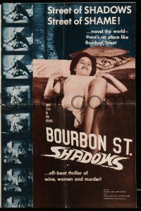 4a686 INVISIBLE AVENGER pressbook R62 sexy stripper murdered, Caught in the Bourbon St. Shadows!