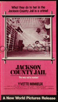 4a687 JACKSON COUNTY JAIL pressbook '76 what they did to Yvette Mimieux in jail is a crime!