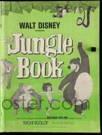4a694 JUNGLE BOOK pressbook '67 Walt Disney cartoon classic, great images of Mowgli & friends!