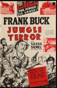 4a695 JUNGLE TERROR pressbook '46 Frank Buck & Sasha Siemel, The Tiger Man. cool images!