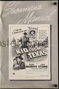 4a697 KID FROM TEXAS pressbook '49 Audie Murphy as outlaw Billy the Kid, Gale Storm!