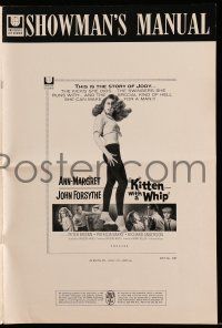 4a706 KITTEN WITH A WHIP pressbook '64 great full-length art of sexy bad girl Ann-Margret!