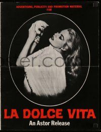 4a708 LA DOLCE VITA pressbook '61 Federico Fellini, Marcello Mastroianni, sexy Anita Ekberg!