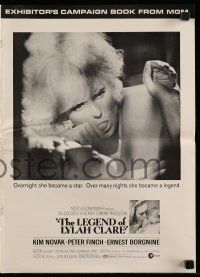 4a721 LEGEND OF LYLAH CLARE pressbook '68 close up of sexiest thumb-sucking naked Kim Novak in bed