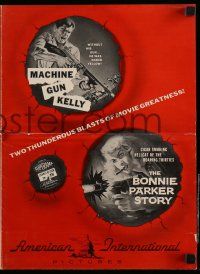 4a748 MACHINE GUN KELLY/BONNIE PARKER STORY pressbook '58 two thunderous blasts of movie greatness