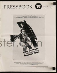 4a750 MAGNUM FORCE pressbook '73 Clint Eastwood is Dirty Harry pointing his huge gun!