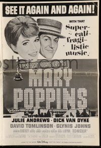 4a764 MARY POPPINS pressbook '64 Julie Andrews & Dick Van Dyke, Disney, first post-Oscar release!