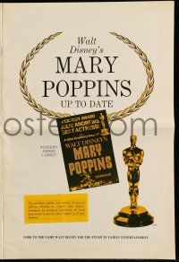 4a762 MARY POPPINS pressbook '64 Disney, Julie Andrews, Dick Van Dyke, for Academy Awards release!
