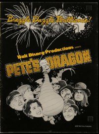 4a831 PETE'S DRAGON pressbook '77 Walt Disney cartoon/live action, Helen Reddy, Mickey Rooney!