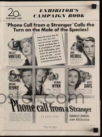 4a834 PHONE CALL FROM A STRANGER pressbook '52 Bette Davis, Shelley Winters, Michael Rennie
