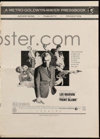 4a836 POINT BLANK pressbook '67 Lee Marvin, Angie Dickinson, John Boorman film noir!