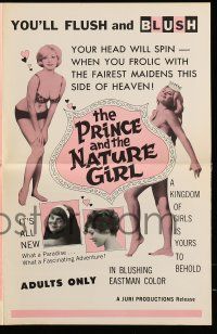 4a839 PRINCE & THE NATURE GIRL pressbook '65 you'll flush & blush, Doris Wishman directed!