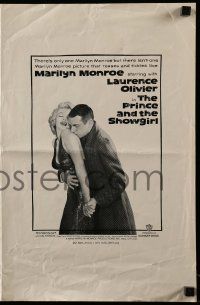 4a840 PRINCE & THE SHOWGIRL pressbook supplement '57 Laurence Olivier & sexy Marilyn Monroe!