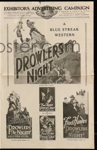 4a843 PROWLERS OF THE NIGHT pressbook '26 Blue Streak Western by Ernst Laemmle, Carl's nephew!