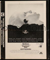 4a867 ROSEMARY'S BABY pressbook '68 Roman Polanski, Mia Farrow, creepy baby carriage horror image!
