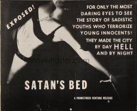4a875 SATAN'S BED pressbook '65 young innocent Yoko Ono is terrorized by sadistic youths!