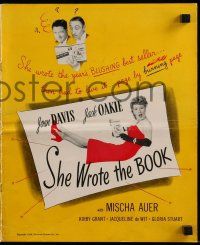 4a888 SHE WROTE THE BOOK pressbook '46 sexy Joan Davis, Jack Oakie, Gloria Stuart, Mischa Auer!