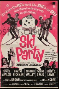 4a897 SKI PARTY pressbook '65 Frankie Avalon, Dwayne Hickman, where the he's meet the she's on skis