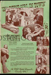 4a901 SMARTEST GIRL IN TOWN pressbook '36 great images of model Ann Sothern & Gene Raymond!