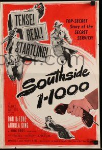 4a907 SOUTHSIDE 1-1000 pressbook '50 Don DeFore, Sensation-Swept story of the Hot Money mob!