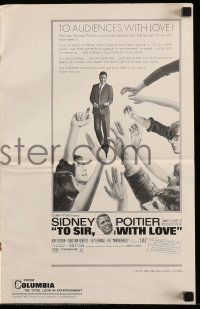 4a942 TO SIR, WITH LOVE pressbook '67 Sidney Poitier, Lulu, Judy Geeson, directed by James Clavell