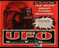 4a955 UFO pressbook '56 the truth about unidentified flying objects & flying saucers!