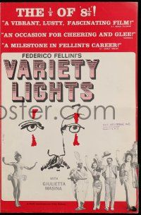 4a965 VARIETY LIGHTS pressbook '65 early Federico Fellini, Luci del Varieta, vaudeville!