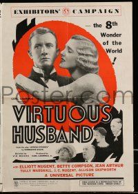 4a973 VIRTUOUS HUSBAND pressbook '31 Betty Compson, Jean Arthur, the 8th Wonder of the World!