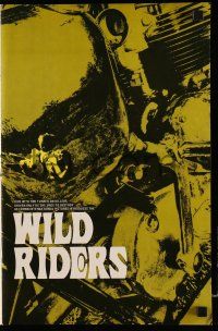 4a990 WILD RIDERS pressbook '71 Alex Rocco & another biker end up on the road to Hell!