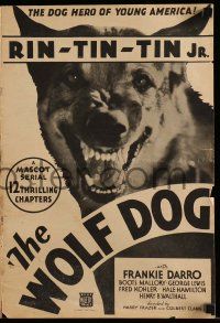 4a994 WOLF DOG pressbook '33 great images of Rin Tin Tin Jr., The Dog Hero of America!