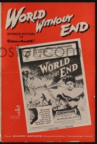 4a997 WORLD WITHOUT END pressbook '56 includes large image of Vargas six-sheet!