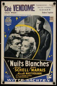 4b303 WHITE NIGHTS Belgian '57 Luchino Visconti's Le Notti bianche, Maria Schell, Mastroianni!
