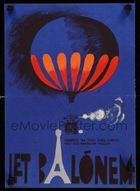 4b142 STOWAWAY IN THE SKY Czech 11x16 '63 from Albert Lamorisse of Red Balloon fame, art by Hilmar