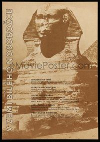 4b148 V ZEMI BILEHO NOSOROZCE Czech 11x16 '70 cool different image of the Sphinx in Egypt!